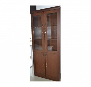 Mb 6702 | Full Height Cabinet with Glass & Wooden door