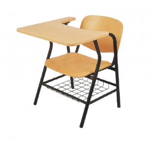 Isoscele Chair With Writing Pad And Basket