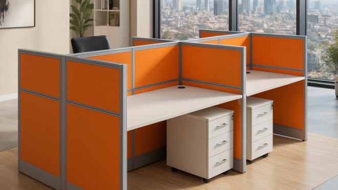 BCF 019 - Workstation with Fabric Partition